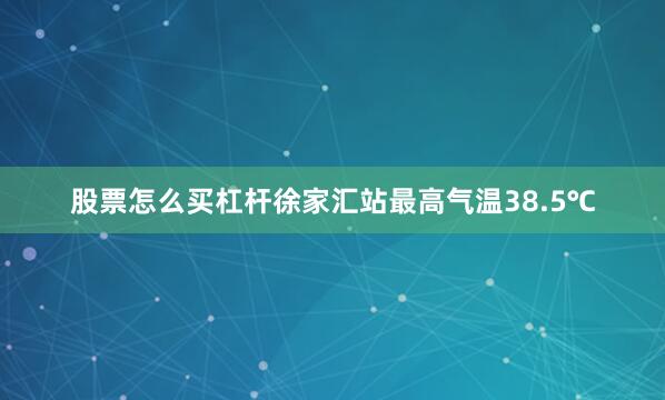 股票怎么买杠杆徐家汇站最高气温38.5℃